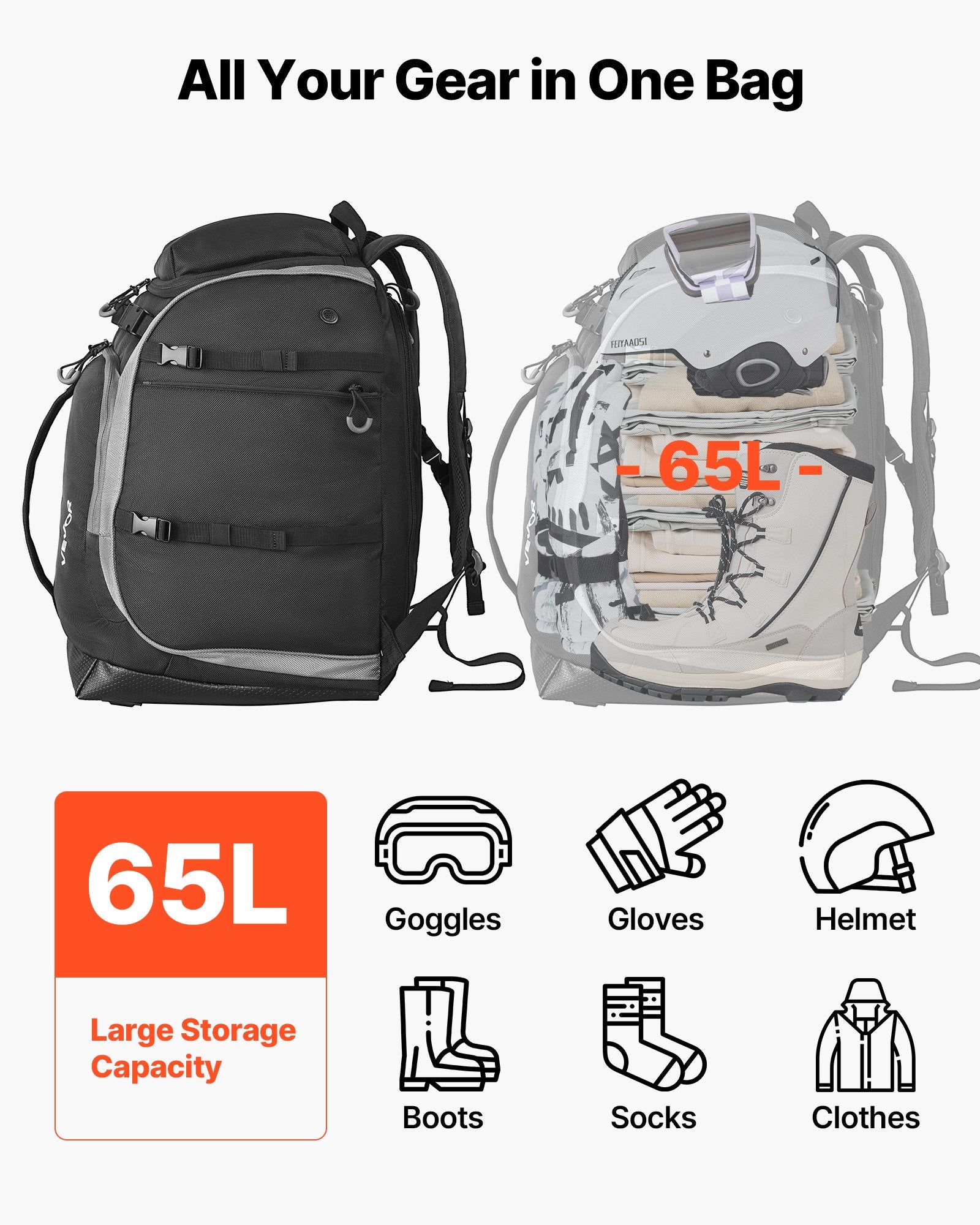 Waterproof Ski Equipment Bag