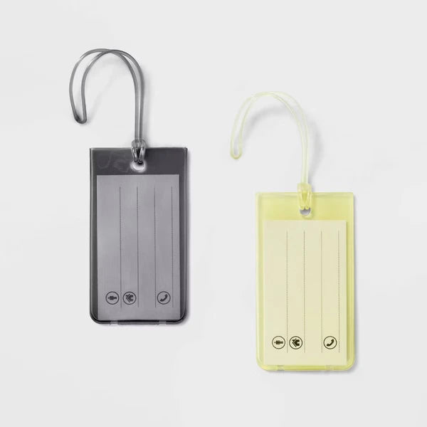 Jelly Luggage Tag (Lime/Gray)